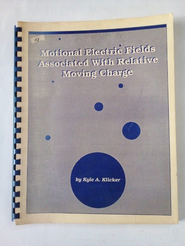 Producto - Motional electric fields associated - Kyle A klicker - Tesla Book