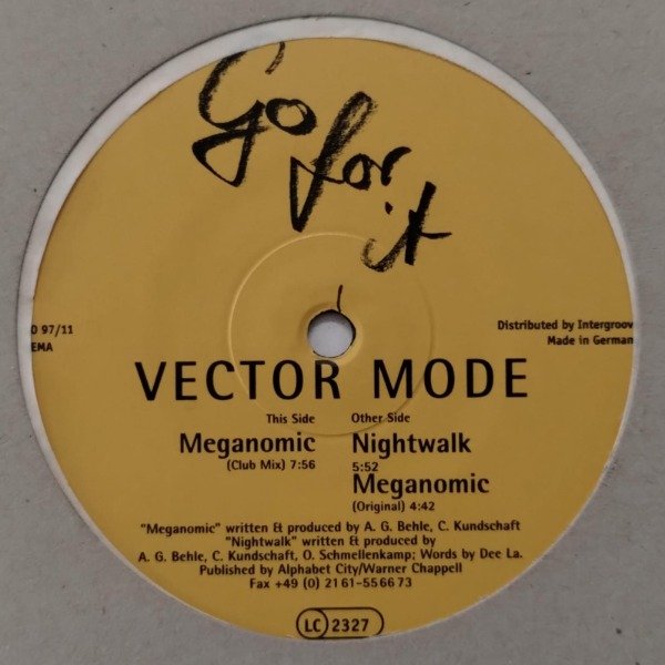 Producto - VECTOR MODE Meganomic / Nightwalk Vinilo 12 Alemania 1997 TRANCE