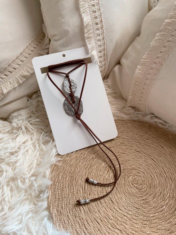 Producto - Choker gamuzado doble dije