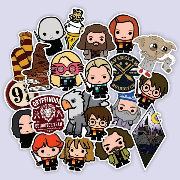 Producto - Pack 20 Stickers Vinilo Uv Premium - Harry Potter 1