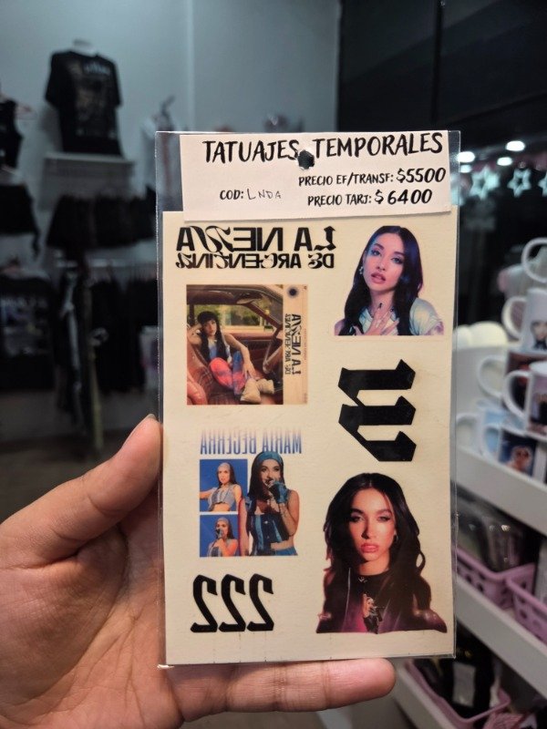 Producto - Tatuajes temporales Maria becerra