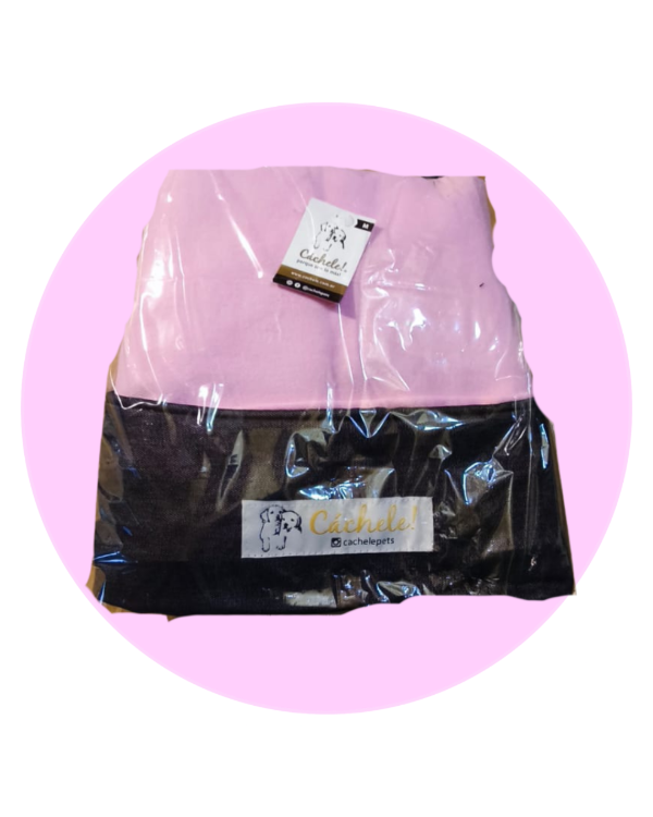 Producto - Funda moises Redondo Jean y lona Frisada Rosa Medium