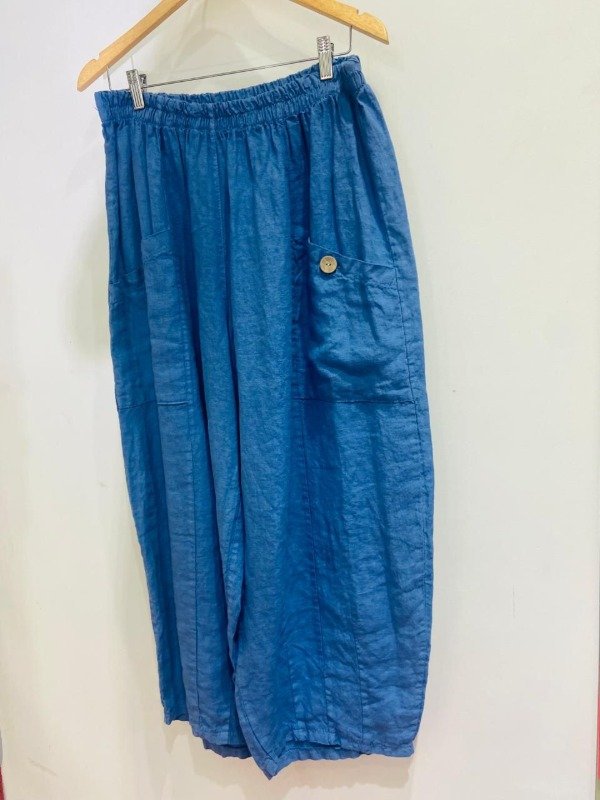 Producto - pantalon lino celeste - 0