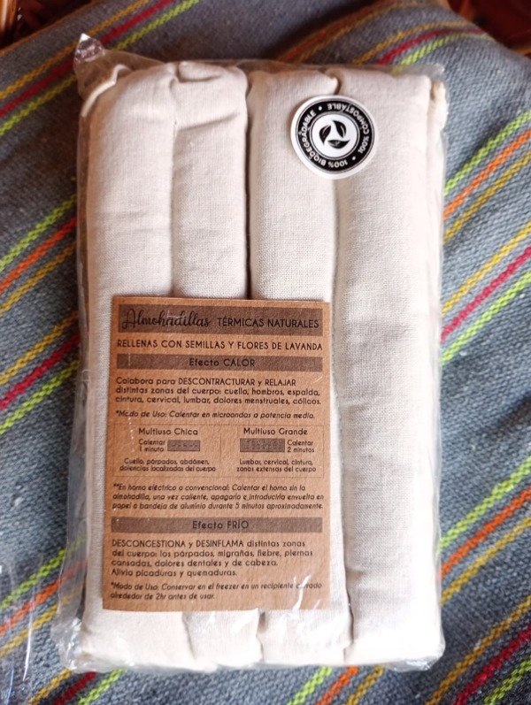 Producto - Almohadilla Térmica Natural Grande - Sentida Botánica -