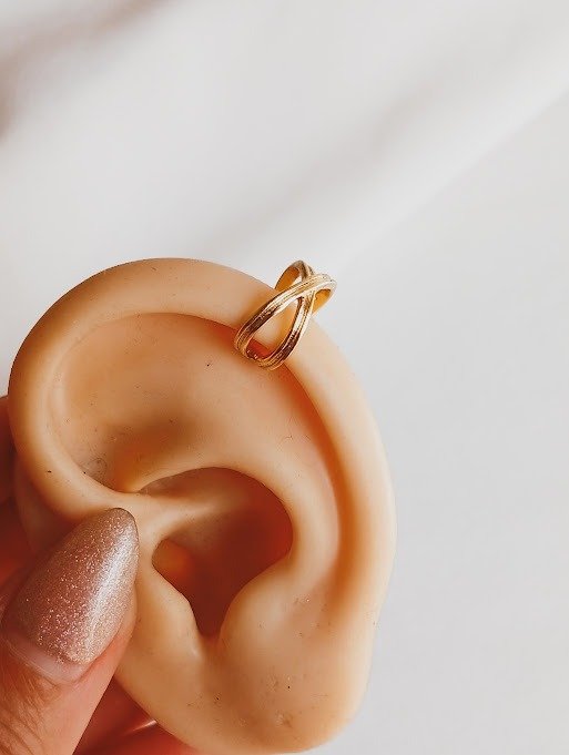 Producto - Aro solitario cuff - Acero dorado