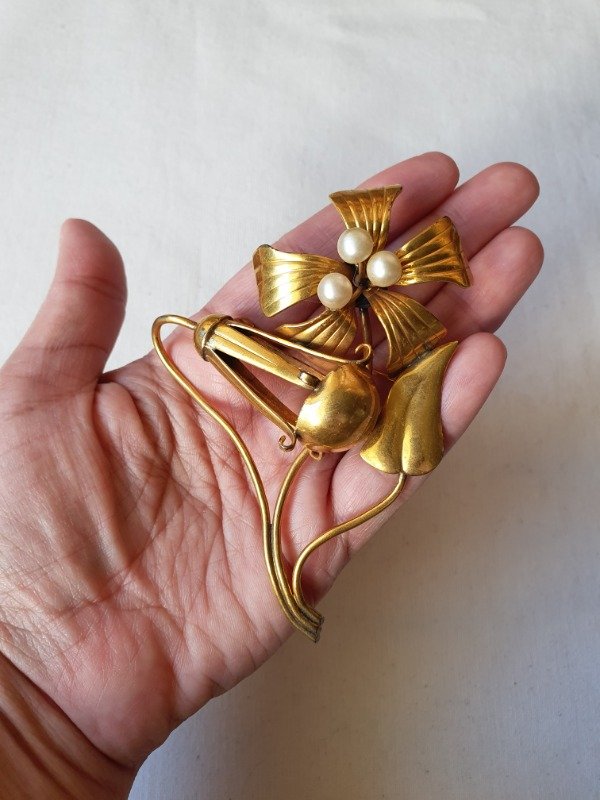 Producto - Broche 40s Jardín de Oro - Flores Exóticas - 4