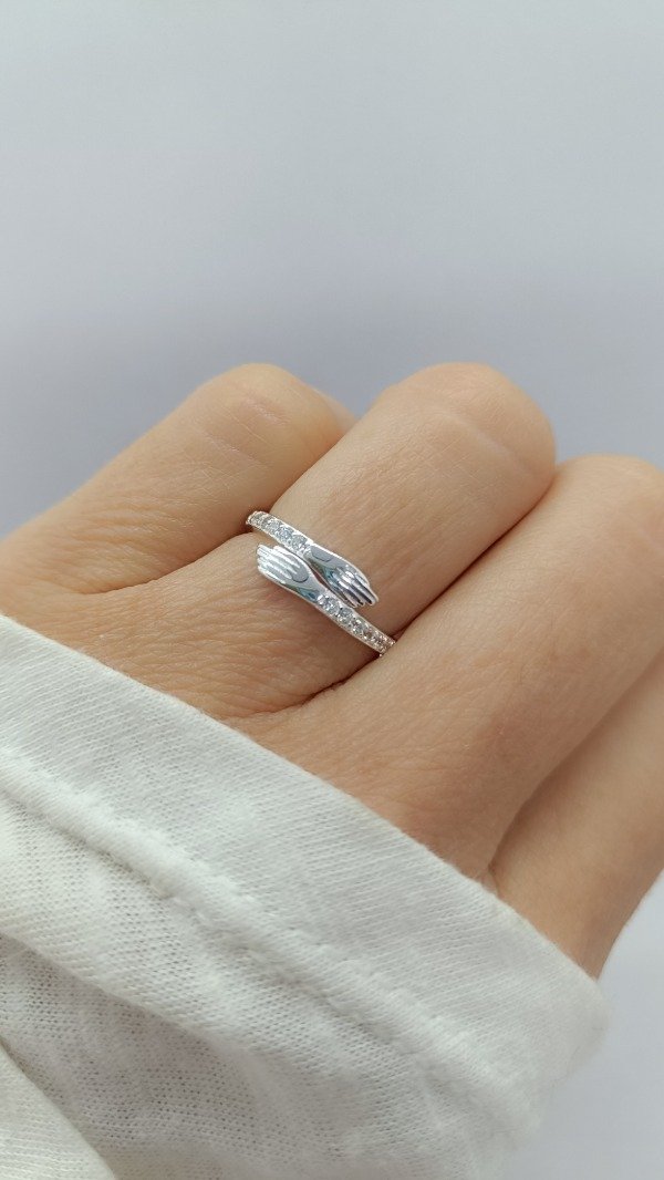Producto - Anillo Abrazo con cubic - 0