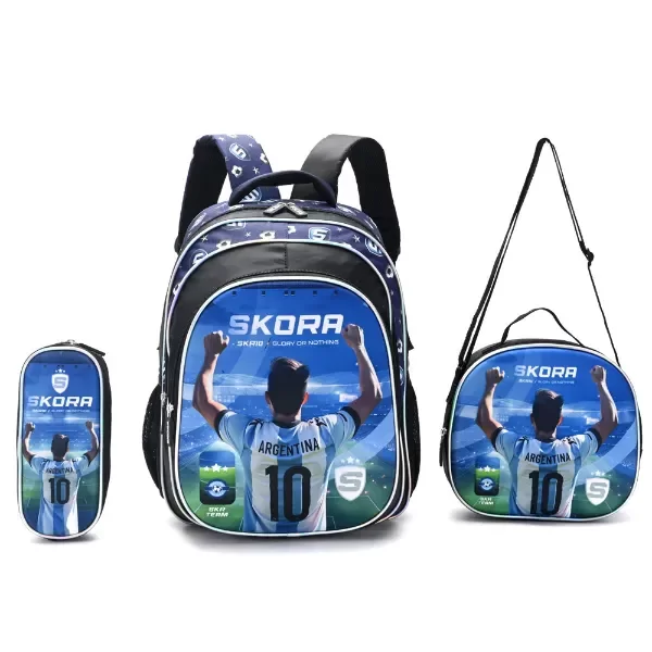 Producto - SET X3: MOCHILA CON LUNCHERA Y CARTUCHERA 16" SKORA 342940