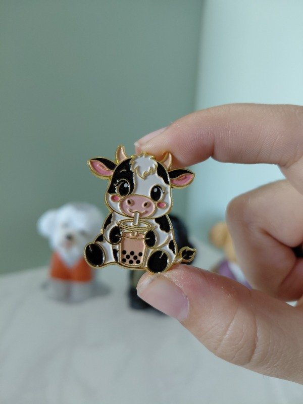 Producto - Pin metalizado - Vaca cafecito #3271