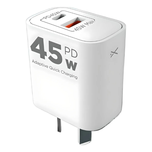 Producto - Cargador XAEA Supreme 45W Carga Rapida Blanco