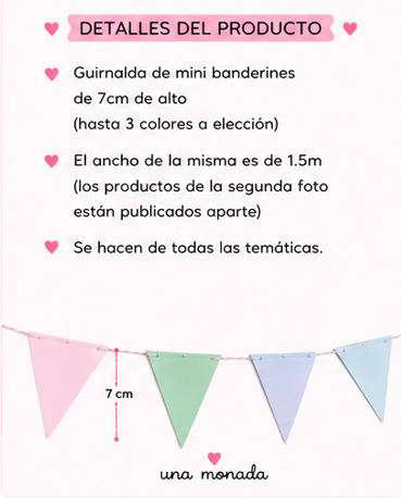Producto - Guirnalda mini banderines - 2