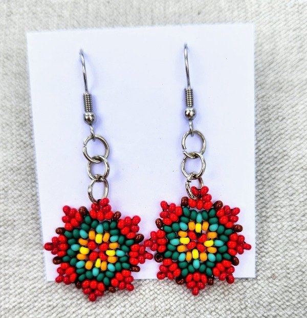 Producto - Aros mandalita rojo