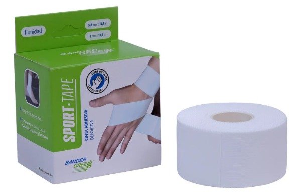 Producto - Cinta Adherente Sport Tape 5 cm Bander Green