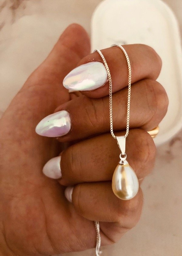 Producto - Conjunto Gota Perla de cultivo XL Plata 925