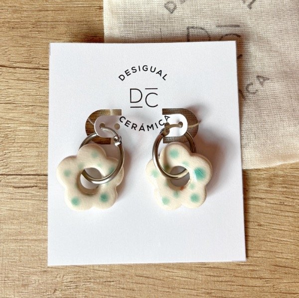 Producto - Aros Flopy con turquesa