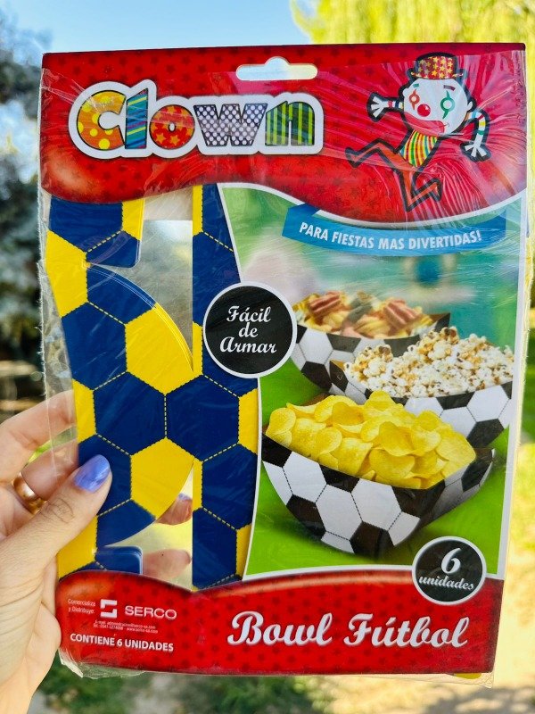 Producto - Pelota Bowl Azul y Amarillo x 6 Unid