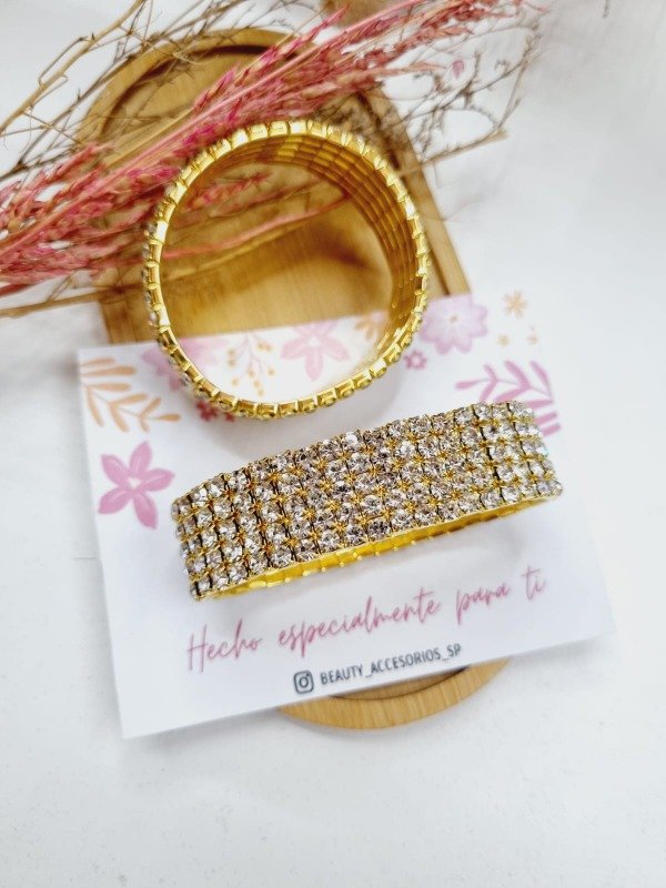 Producto - Pulsera Strass Dorada