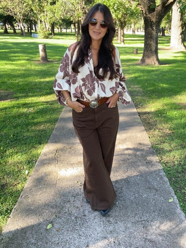 Producto - Wide Leg Tigido Choco
