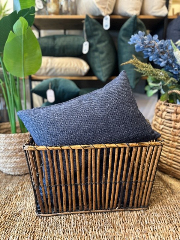 Producto - Almohadon - Yute Natural Azul