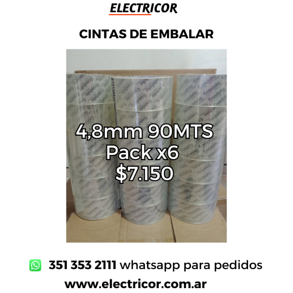 Producto - PROMO PACK X6 CINTAS DE EMBALAR 90MTS