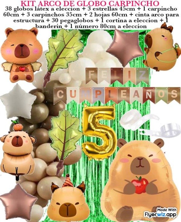 Producto - Arco de Globos carpincho