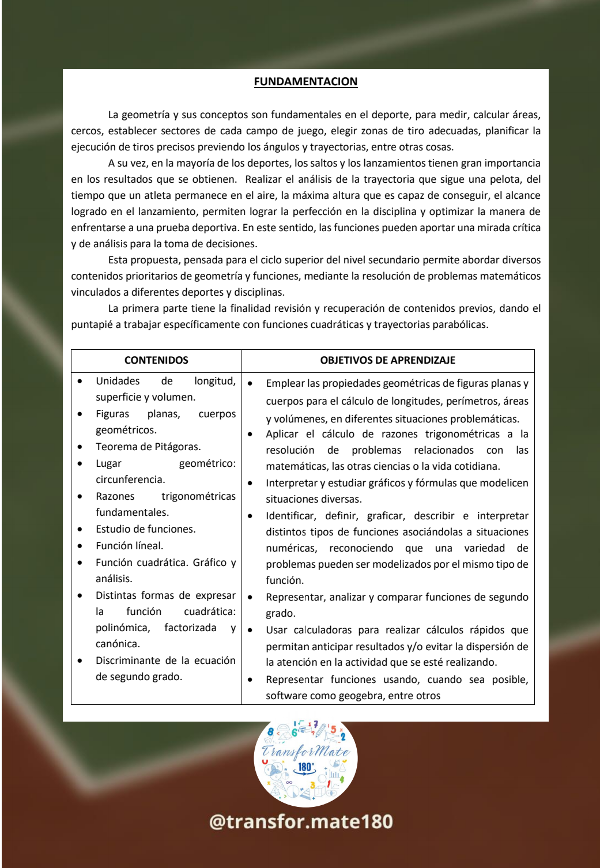 (08)GEOMETRIA Y FUNCIONES EN LOS DEPORTES - TransforMate180