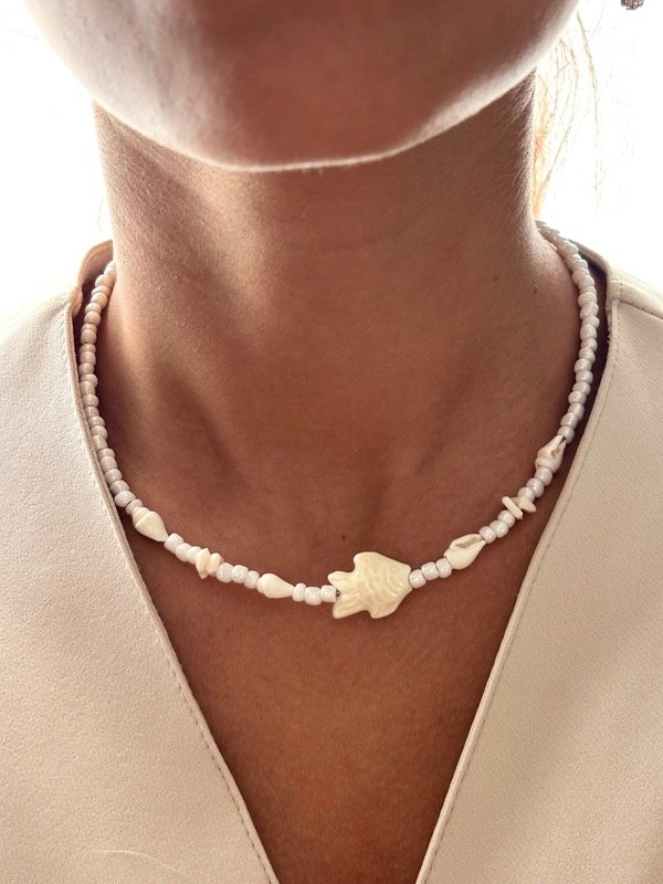 Producto - Collar fish white
