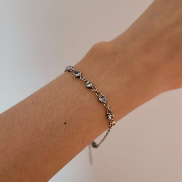 Producto - Pulsera corazoncitos cristal