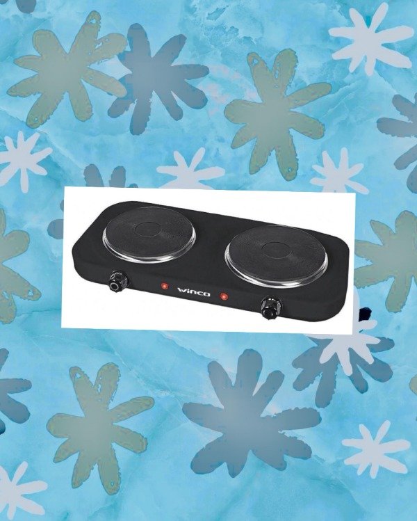 Producto - Anafe eléctrico doble Winco 2200w Negro