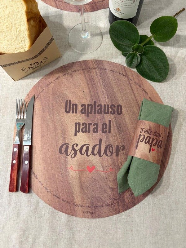 Producto - Set Platos De Sitio Papel + Porta Servilletas X 12 Unidades Tematicos