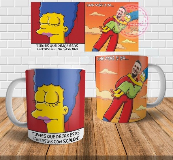 Producto - Plantillas Tazas Scaloni Marge Simpsons Selección Argentina #t734