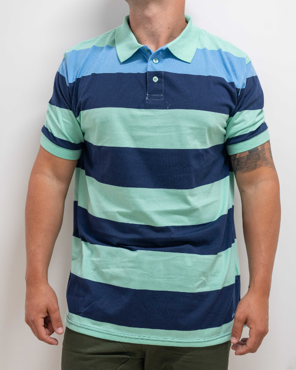 Producto - Chomba Lisboa azul/verde
