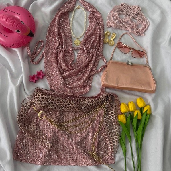 Producto - Conjunto pink(pareo y top)