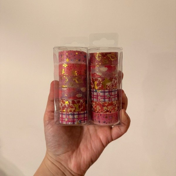 Producto - Cinta Washi Tape x 6 unidades Mix rosa