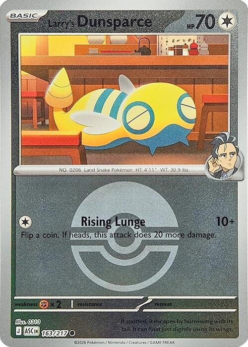Producto - Larry's Dunsparce (163/217) (Poke Ball) [Mega Evolution: Ascended Heroes]