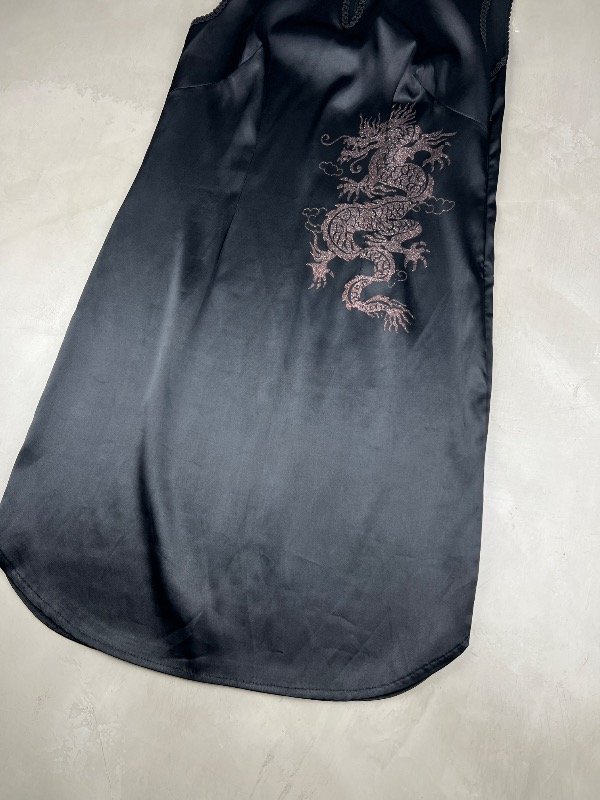 Producto - Black Satin Qipao Dress - 6