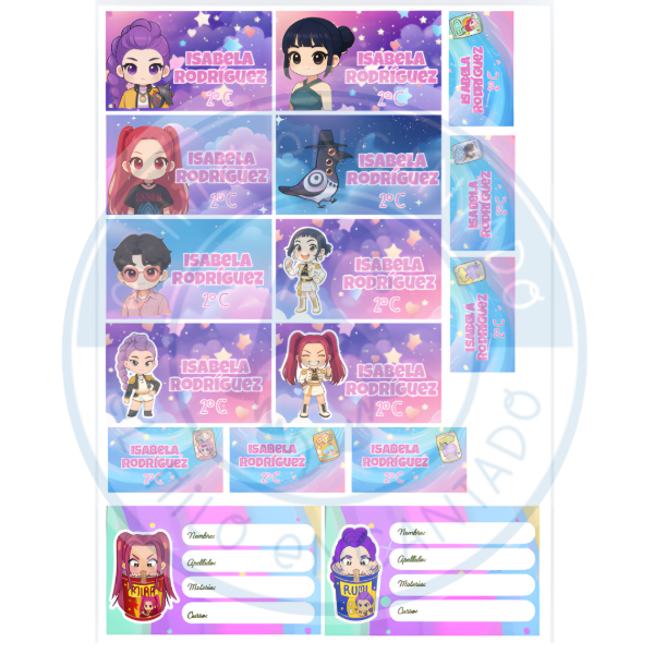 Producto - Kit escolar Guerreras kpop