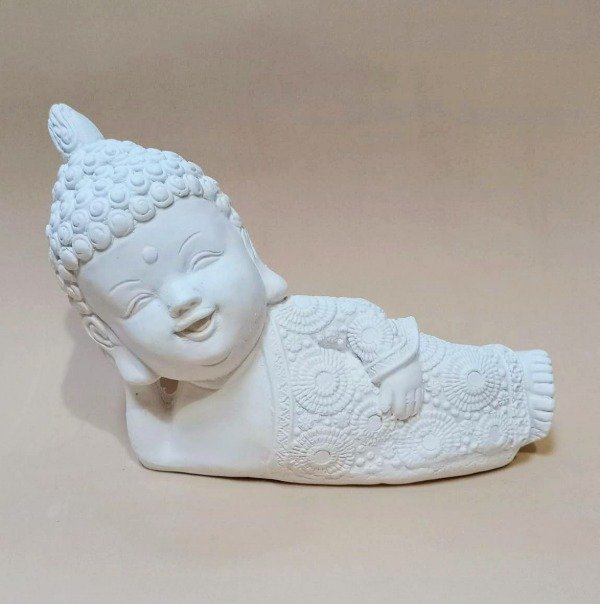 Producto - buda sonriente acostado 14x16 cm. - b36