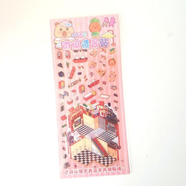 Producto - Planchas de stickers - Escena 3D: Cine