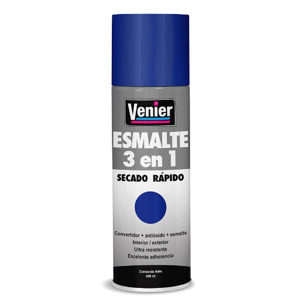 Producto - Aerosol Esmalte 3 En 1 Secado Rapido Venier 400ml Azul
