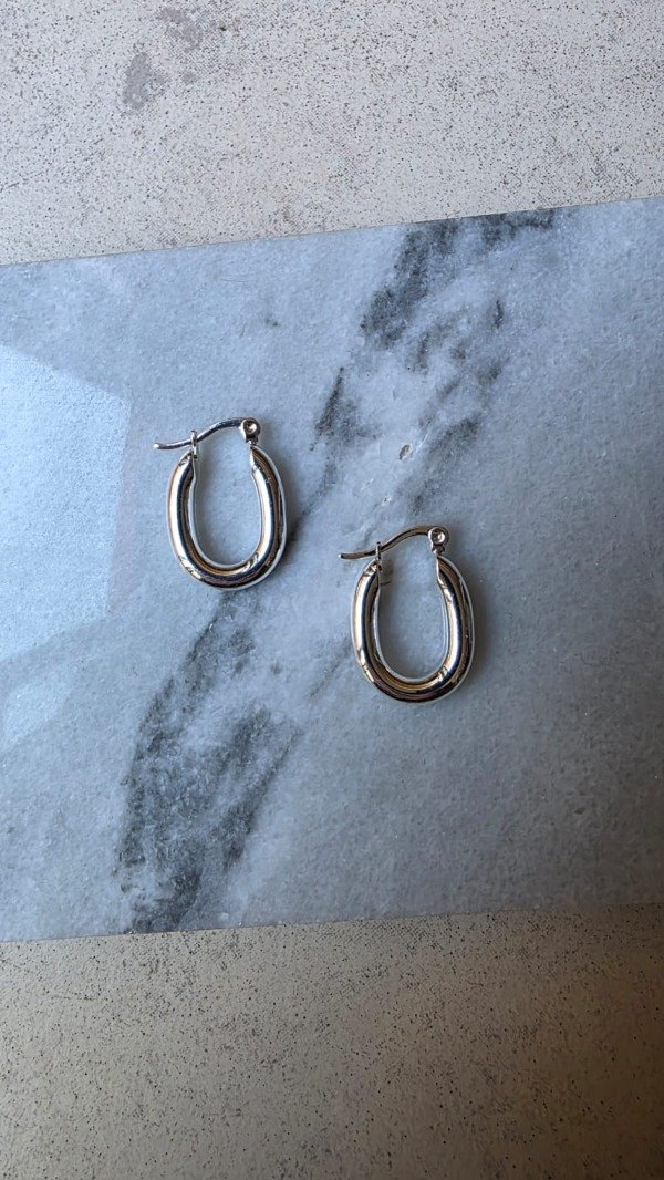 Producto - Aros Oval Blanco