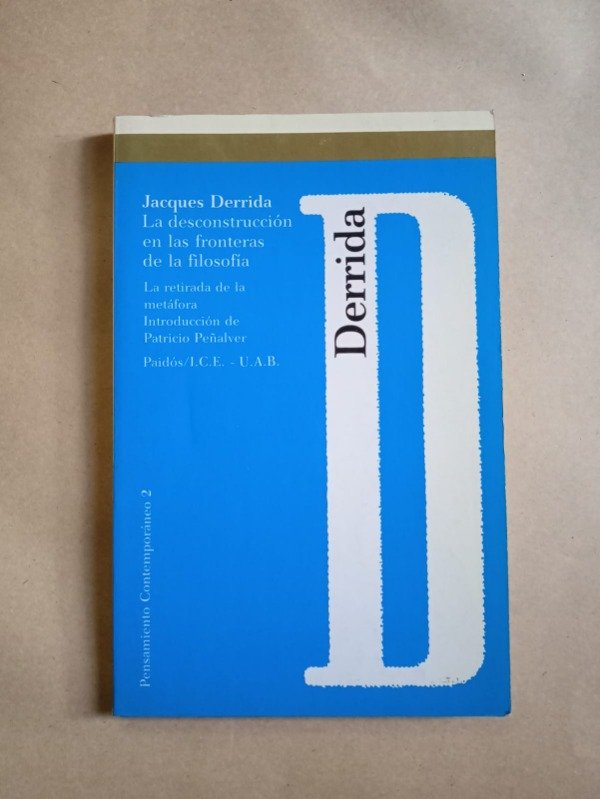 Producto - La descontrucción en las fronteras - Jacques Derrida - Paidós 1989 - 0