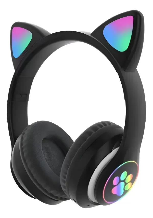 Producto - Auriculares Inalámbricos Stn-28 Led Rgb Cat Bluetooth Mti Negro