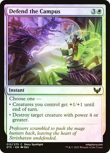 Producto - Defend the Campus Foil  Strixhaven: School of Mages