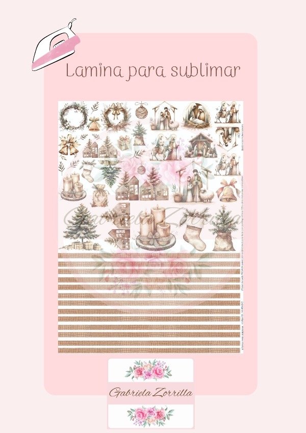 Producto - Lamina para sublimar XL 3 Navidad
