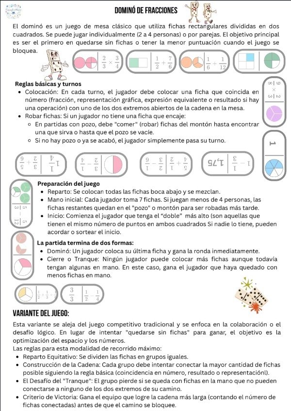 Producto - DOMINO DE FRACCIONES