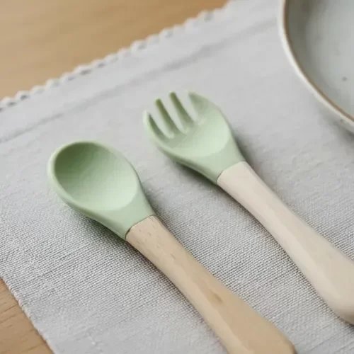 Producto - Set Tenedor y Cuchara Silicona
