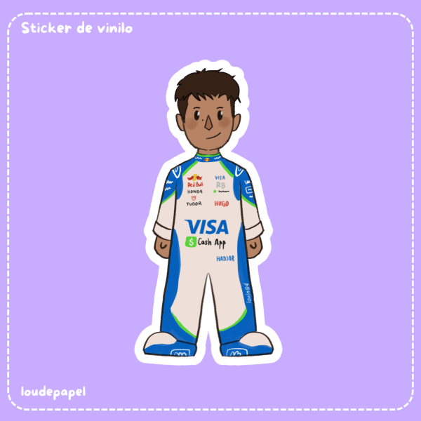 Producto - Mini Isack Hadjar 2025 - Sticker de vinilo