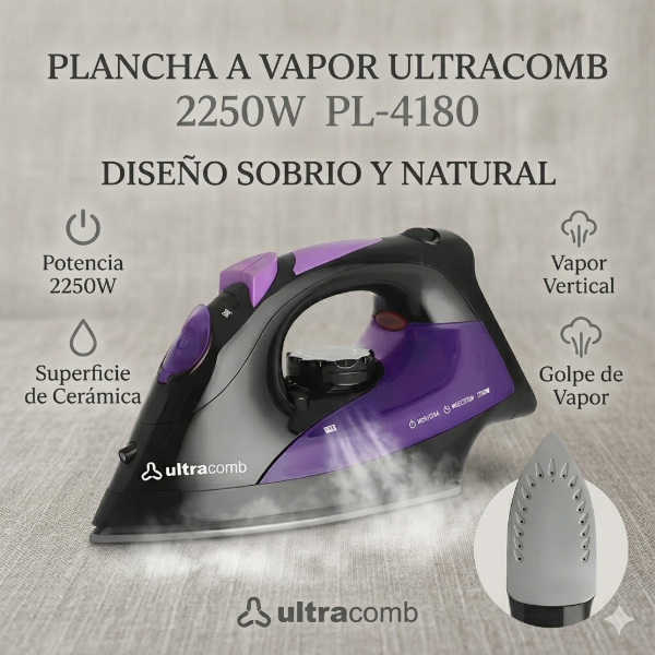 Producto - PLANCHA A VAPOR ULTRACOMB 2250W PL-4180