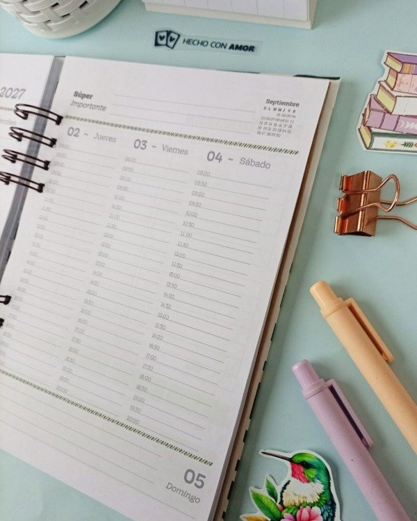 Producto - Agenda semanal vertical con horarios Serena - 10